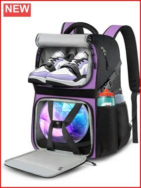 Bowling Ball Backpack Single Ball Bag with Shoe Compartment Padded Holder